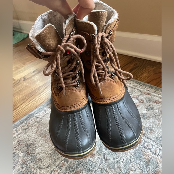 Sorel Fancy Lace II Boots Women 7 Ankle Duck Waterproof Rain Snow Boots - Picture 3 of 17